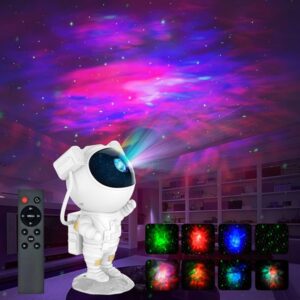 Astronaut Galaxy Projector with Remote Control 360° Adjustable Timer Kids Astronaut Nebula Night Light