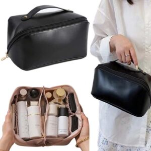 Key Features: Spacious Design: Offers ample space to accommodate cosmetics, toiletries, and personal care items. Heavy-Duty Quality: Made from premium, durable materials to withstand frequent travel. Multiple Compartments: Features pockets and dividers to keep items neatly organized and easily accessible. Water-Resistant Interior: Protects your belongings from spills and leaks. Portable and Stylish: Lightweight with a sleek design, making it a chic travel companion. Whether you're heading on a weekend getaway or a long vacation, the Large Capacity Travel